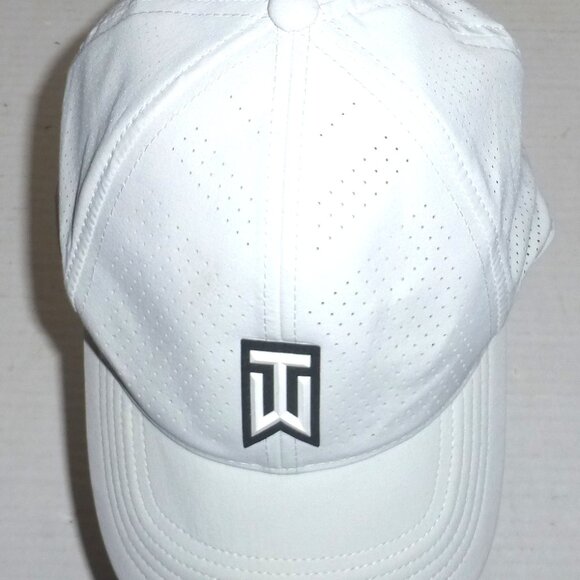 Nike Tiger Woods Collection Flex Fit Golf Hat Size: Medium/Large Light Gray READ - Picture 3 of 10